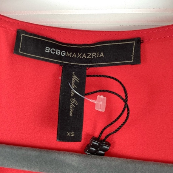 BCBG Max Azria NWT Tara Cascade Ruffle Dress Size XS Ruffle High/Low Dress - Picture 9 of 13